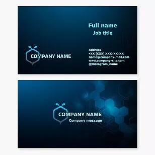 Bee Honeycomb Hexagon Design Business Card Template