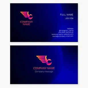 Business card template. Flight. Eagle. Phoenix bird.