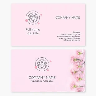Business card template. Beauty. Beauty salon. Makeup.