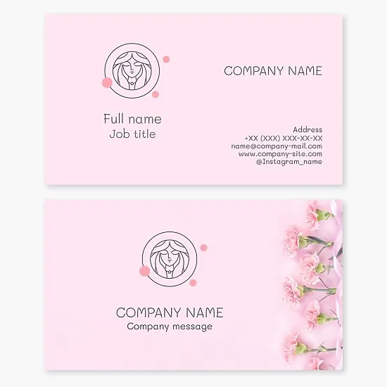 Business card template. Beauty. Beauty salon. Makeup.
