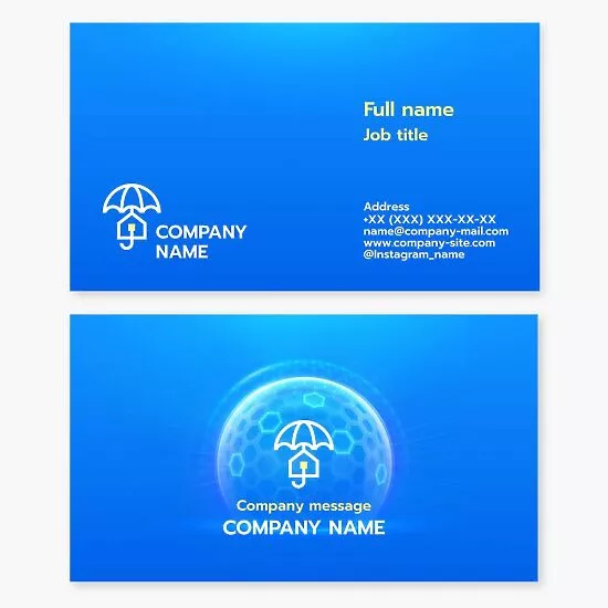 Home Security System Business Card Template