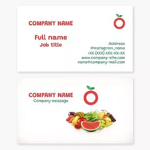 Fruit Business Card Template