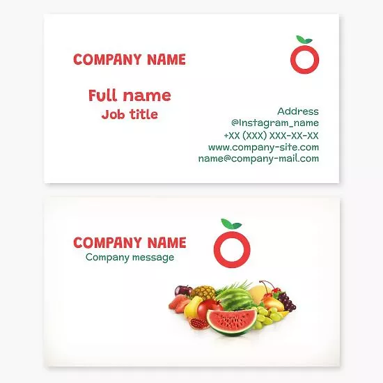 Fruit Business Card Template