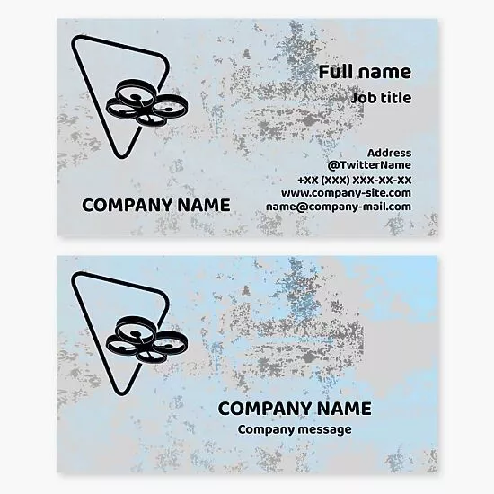 Abstract Drone Business Card Template