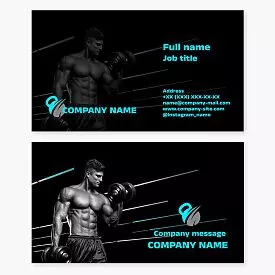 Fitness | Weight Training | Gym | Personal Trainer | Business Card Template