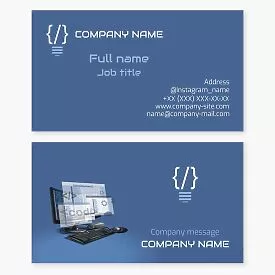 Computer Programmer Software Engineer Business Card Template