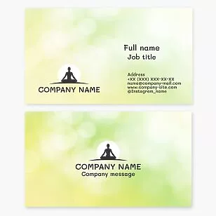 Yoga Instructor Business Card Template