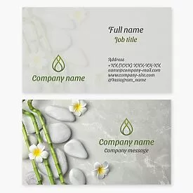Business card template. Spa procedures.