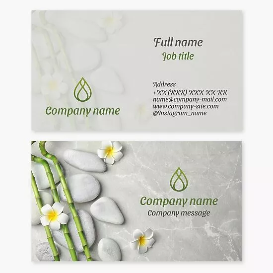 Business card template. Spa procedures.
