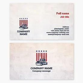 Business card template: Truck, Trucking.