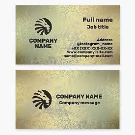 Stunning Gold Business Card Template with Lion Logo