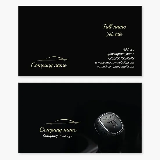 Automotive Business Card Template
