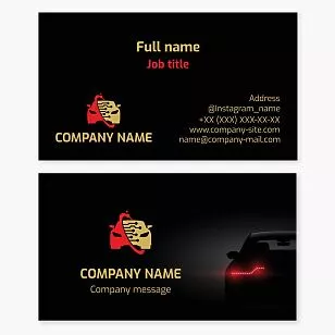 Automotive Engineer Business Card Template