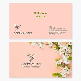 Hummingbird Business Card Template