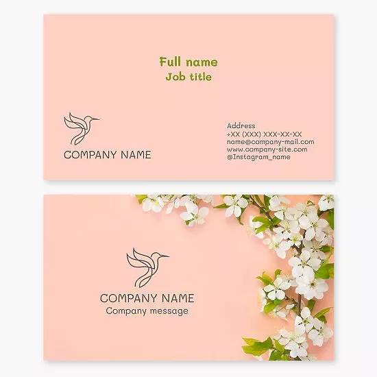 Hummingbird Business Card Template