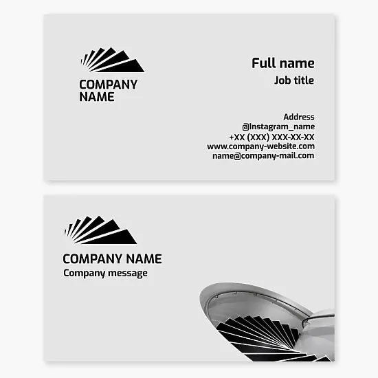 Business card template Stairs and steps