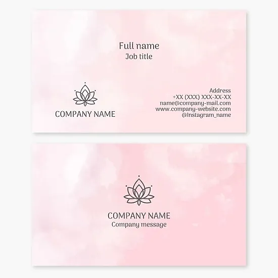 Business card template. Flower. Beauty.