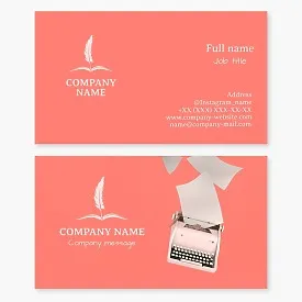 Quill Pen | Screenwriter, Writer, Poet, Prose Writer | Business Card