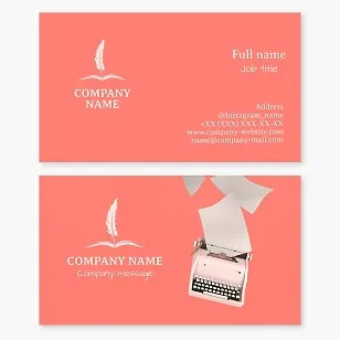Quill Pen | Screenwriter, Writer, Poet, Prose Writer | Business Card