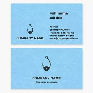 Fish Hook Business Card Template