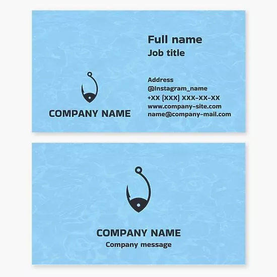 Fish Hook Business Card Template