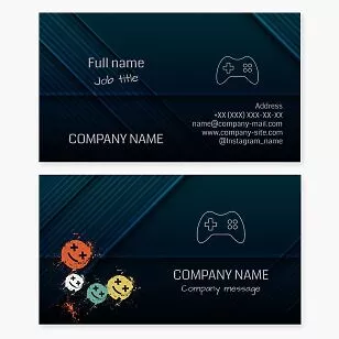 Video Game Controller Business Card Template