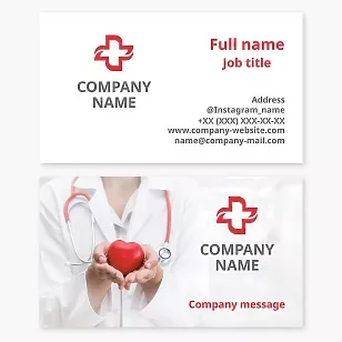 Medicine business card template