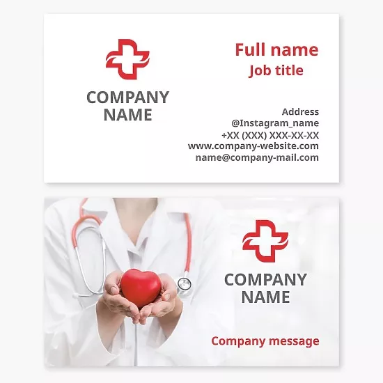 Medicine business card template