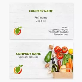 Grocery Themed Business Card Template