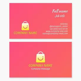 Shopping Bag Business Card Template