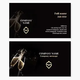 Business card template. Restaurant. Letter S.
