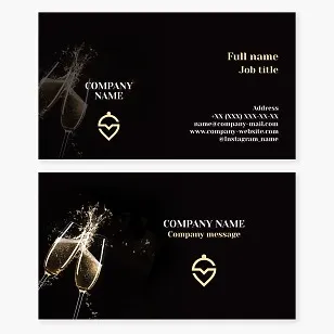 Business card template. Restaurant. Letter S.