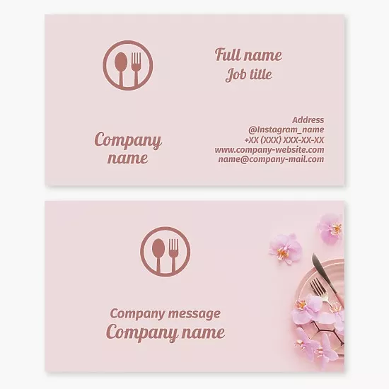 Business card template Cafe, restaurant