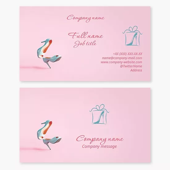 Business card template Shoes, Womans Footwear
