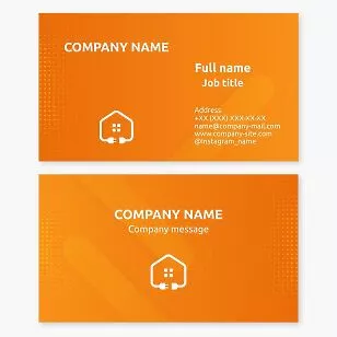 Home Electricity Business Card Template