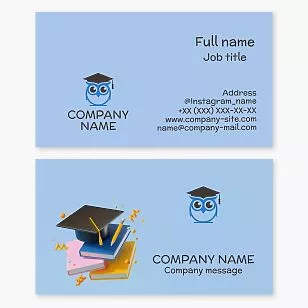 Owl Education Learning Business Card Template