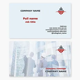 Business card template. Construction company.