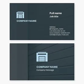 Garage Door Business Card Template