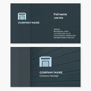 Garage Door Business Card Template
