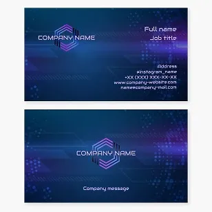 Hexagon Logo | Abstract Business Card Template | Symbolizes harmony, beauty, well-being, organization and efficiency.