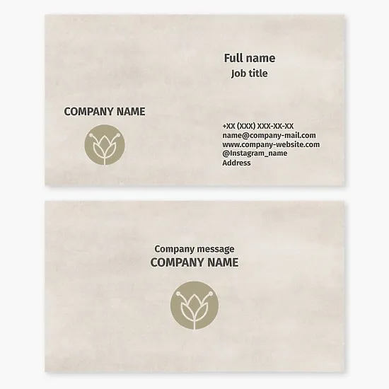 Business card template. Abstract. Flower. Greenhouse. Decorative flowers for home and office. Beauty. Beauty salon. Florist.