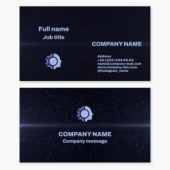 Business card template. Engineering and manufacturing company.