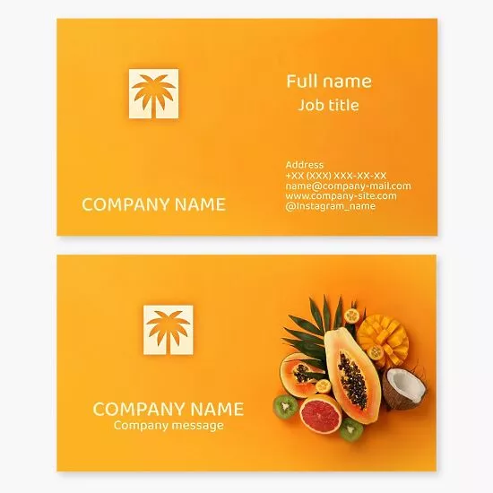 Tropical Fruit Business Card Template