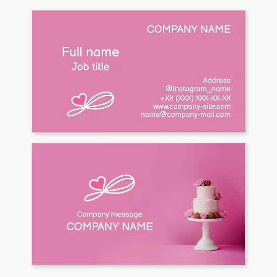 Cake Bakery Business Card Template