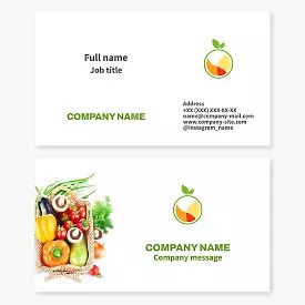 Fruit and Vegetable Business Card Template