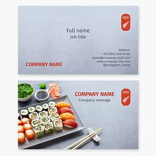 Sushi Restaurant Business Card Template