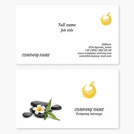 Business Card Template: Spa, Fairy Bird