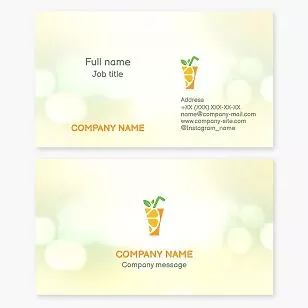 Orange Juice Business Card Template