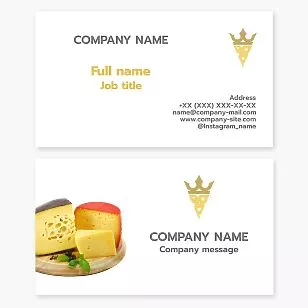 Cheese Themed Business Card Template