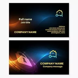 Home Security System Business Card Template